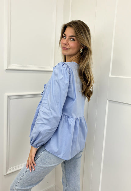 Famous Online Store Blouse Hazel blauw