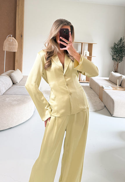 Famous Online Store Blouse satin Fem groen