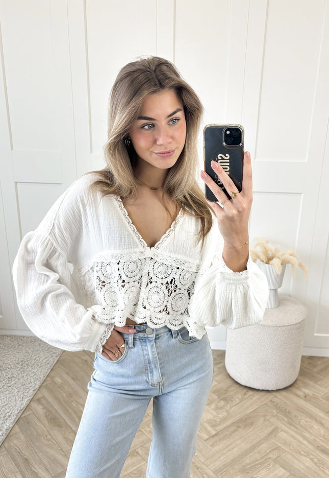 Famous Online Store Blouse vera wit