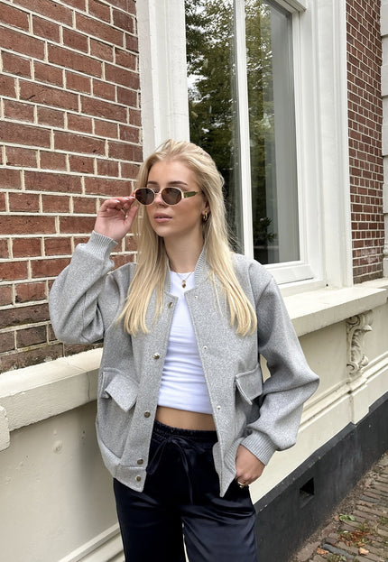 Famous Online Store Bomberjack Brooklyn grijs