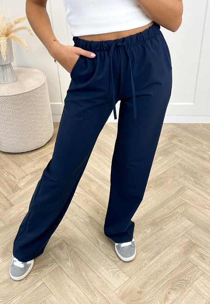 Famous Online Store Broek Saar marineblauw