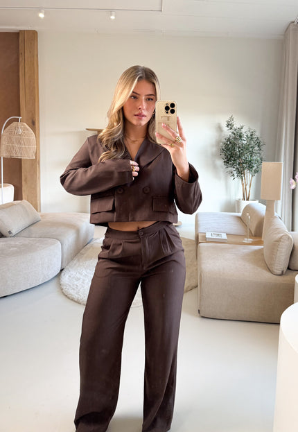 Famous Online Store Co-ord set Rosalie bruin