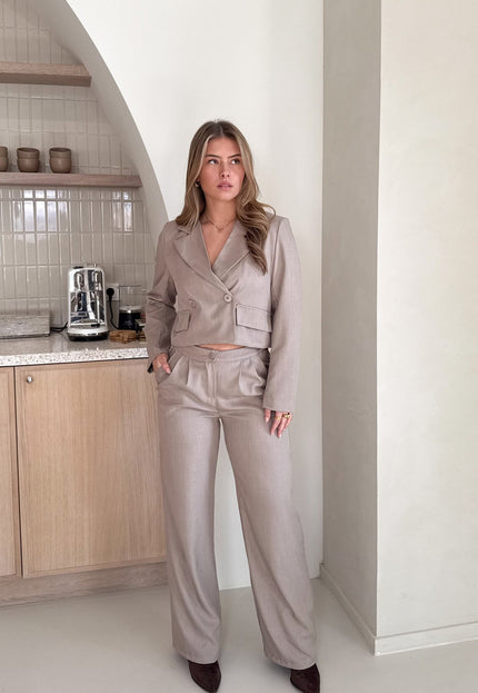 Famous Online Store Co-ord set Rosalie taupe