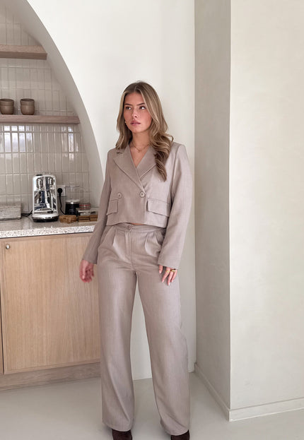 Famous Online Store Co-ord set Rosalie taupe