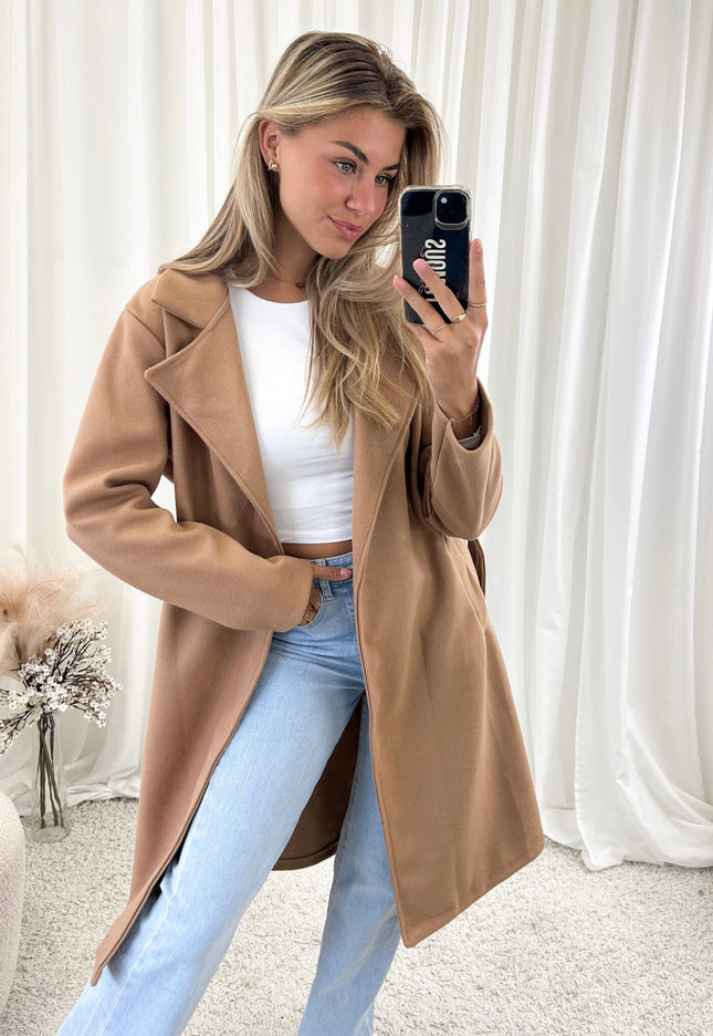 Famous Online Store Coat Lisa camel