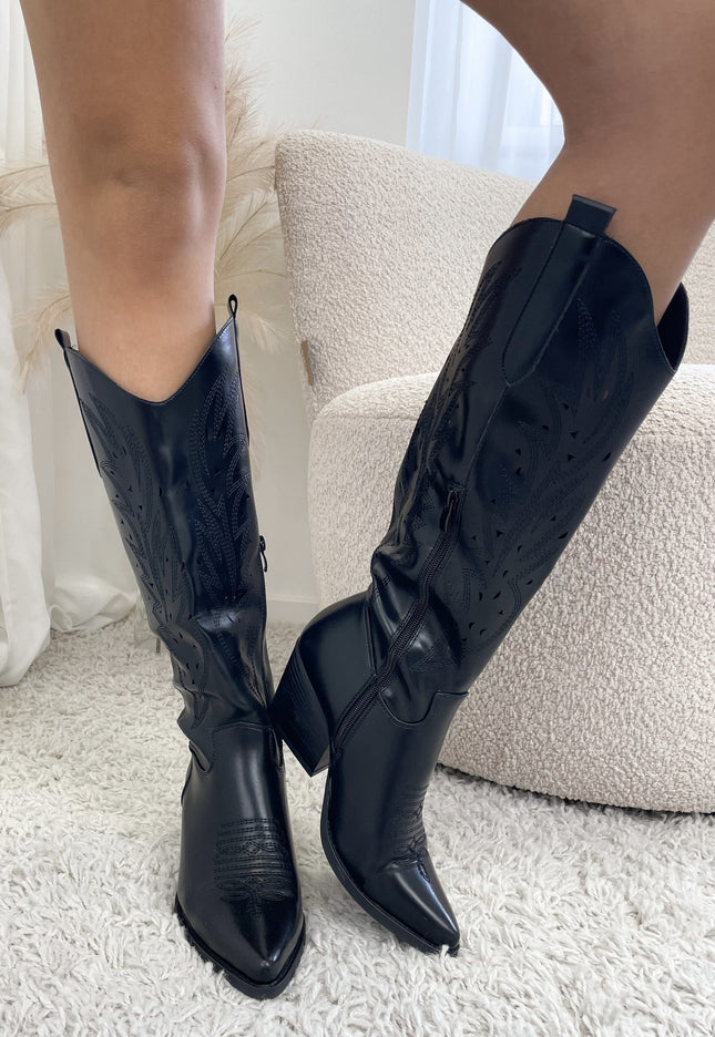 Famous Online Store Cowboy laars Carly zwart
