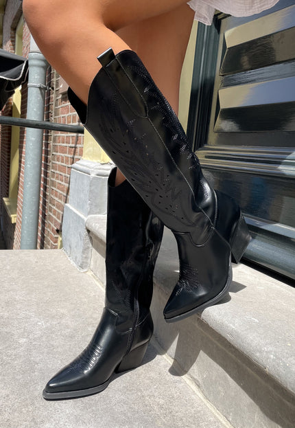 Famous Online Store Cowboy laars Carly zwart
