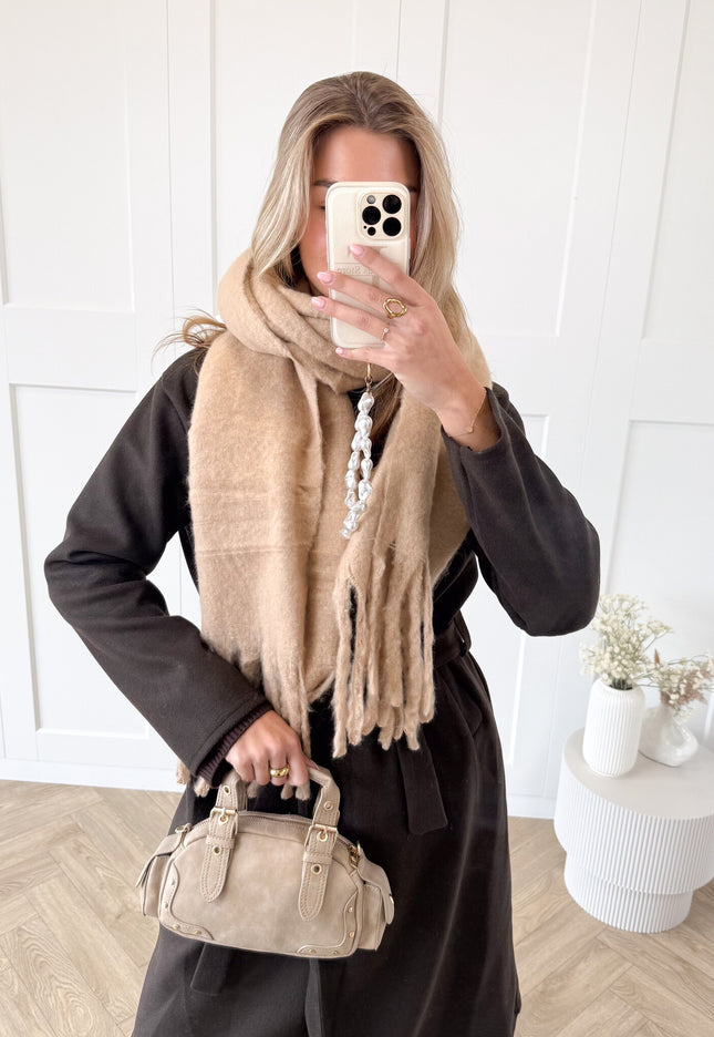 Famous Online Store Cozy sjaal camel