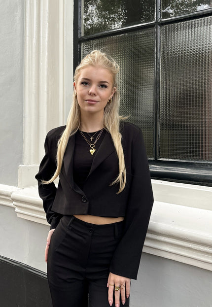 Famous Online Store Cropped blazer Alice zwart