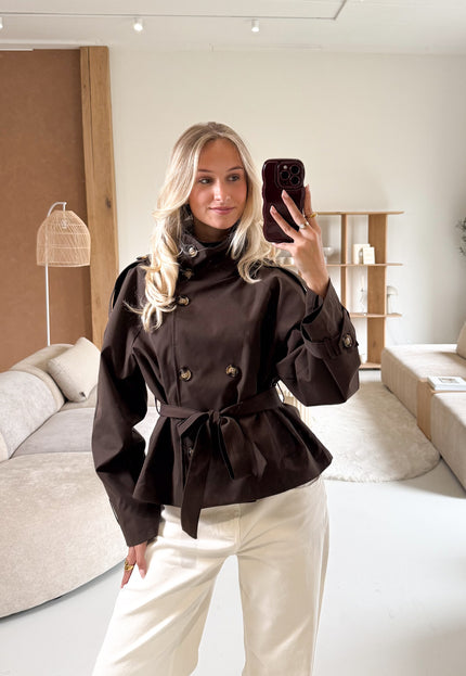 Famous Online Store Demi trenchcoat bruin