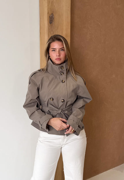 Famous Online Store Demi trenchcoat taupe