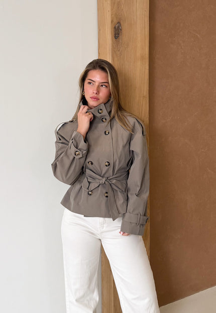 Famous Online Store Demi trenchcoat taupe