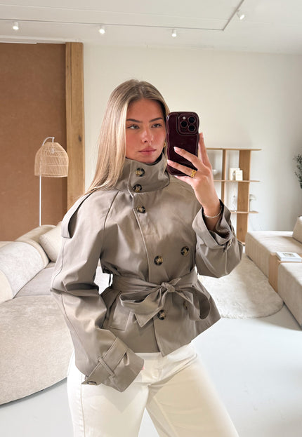 Famous Online Store Demi trenchcoat taupe