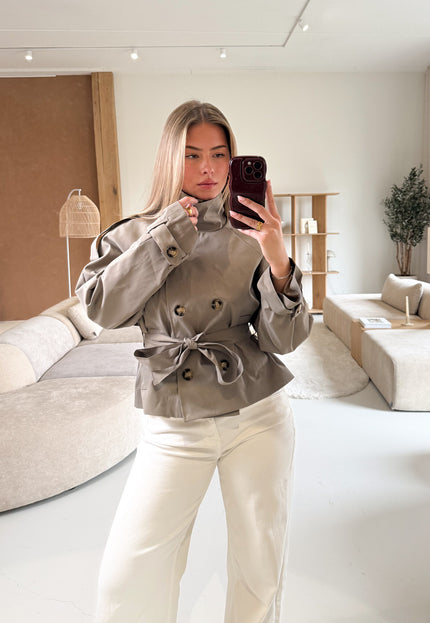 Famous Online Store Demi trenchcoat taupe