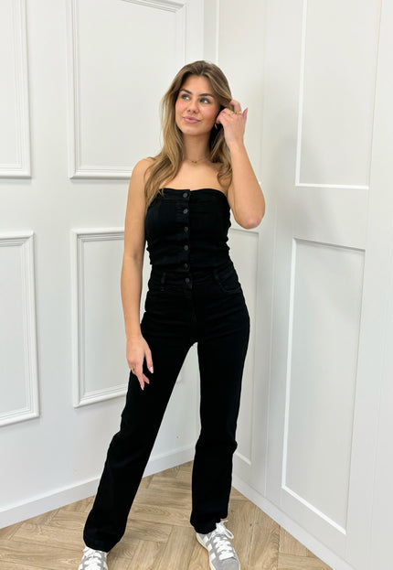 Famous Online Store Denim jumpsuit May zwart