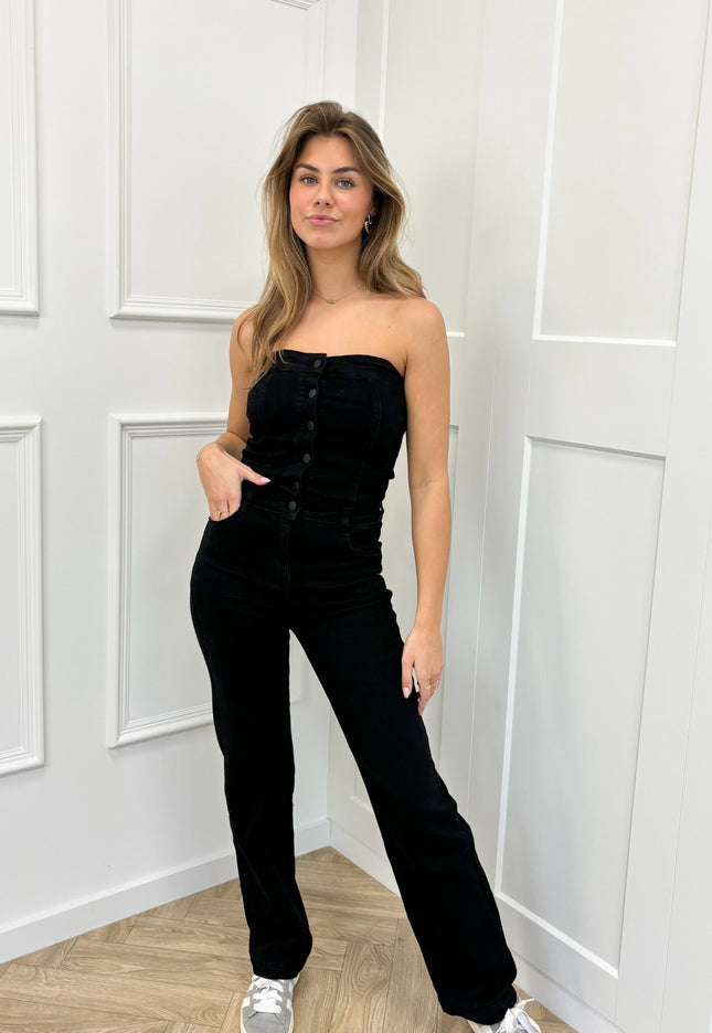 Famous Online Store Denim jumpsuit May zwart