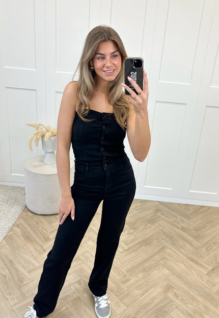 Famous Online Store Denim jumpsuit May zwart