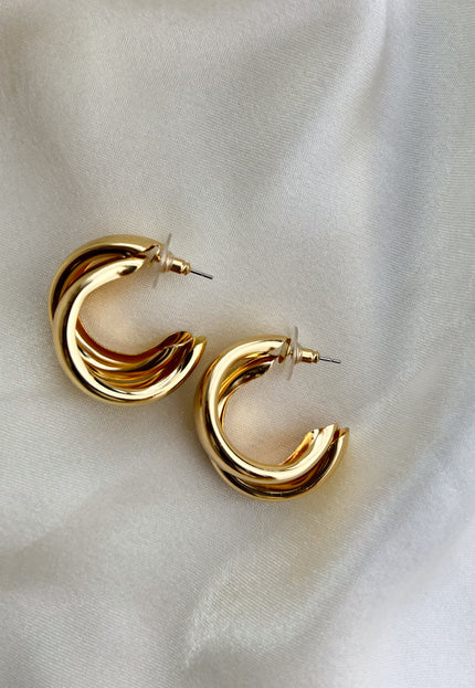 Famous Online Store Earring double hoops goud