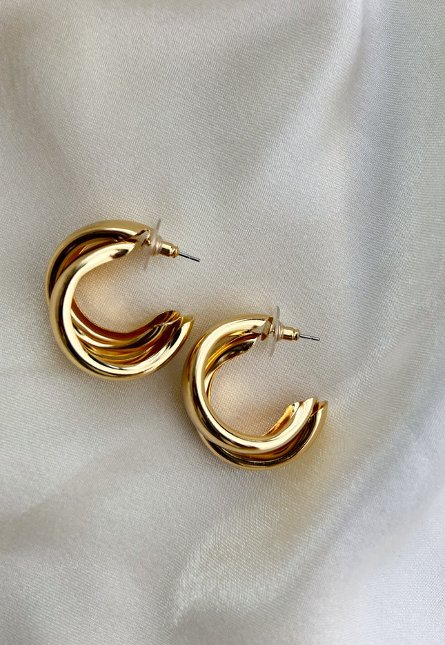 Famous Online Store Earring double hoops goud