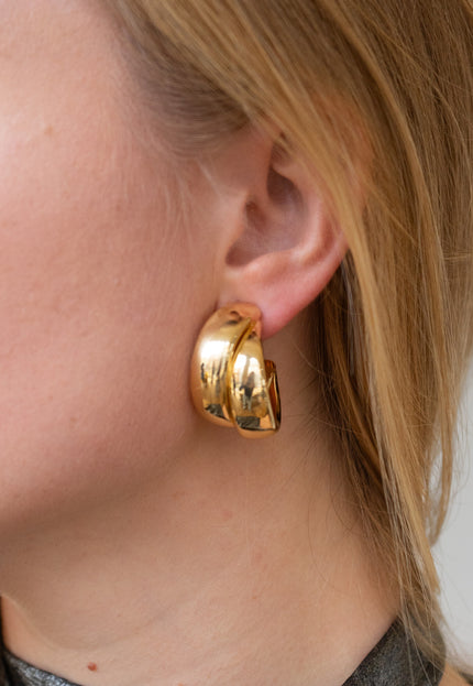Famous Online Store Earring double hoops goud