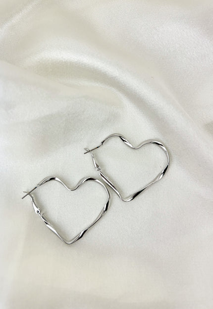 Famous Online Store Earring rainbow heart zilver