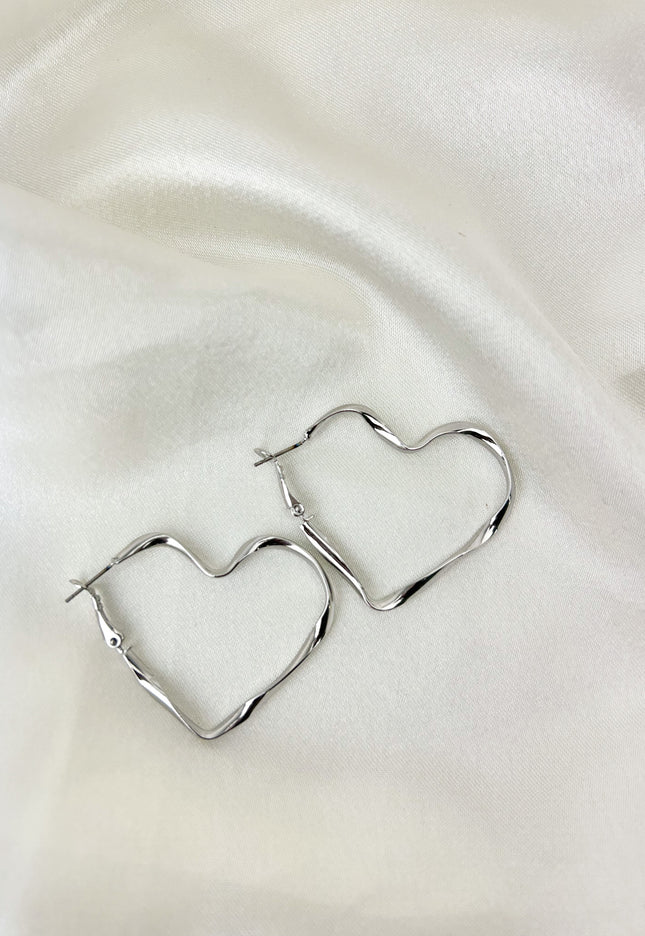 Famous Online Store Earring rainbow heart zilver