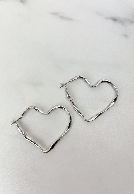 Famous Online Store Earring rainbow heart zilver