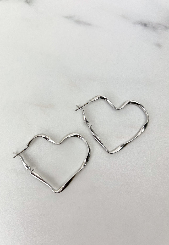 Famous Online Store Earring rainbow heart zilver