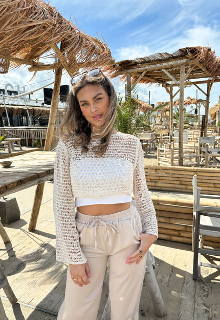 Famous Online Store Gehaakte top Lara beige