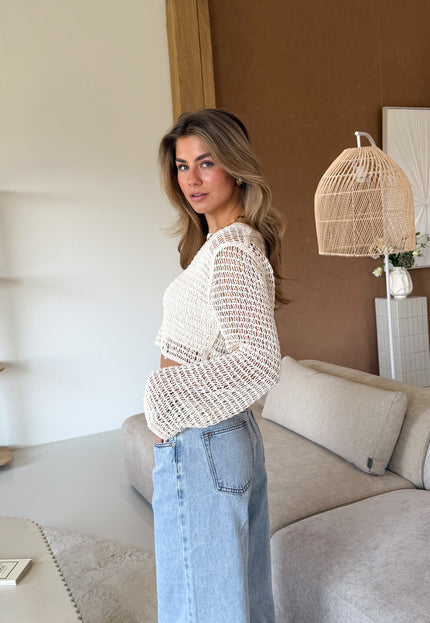 Famous Online Store Gehaakte top Lara beige