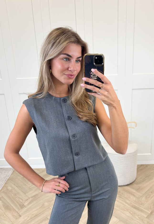 Famous Online Store Gilet Alyssa grijs