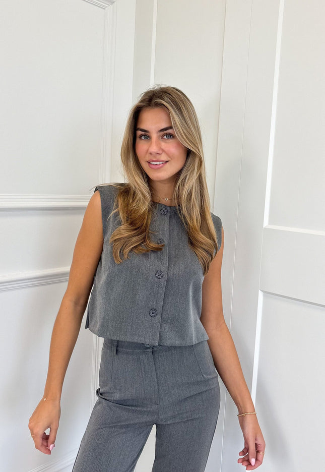 Famous Online Store Gilet Alyssa grijs