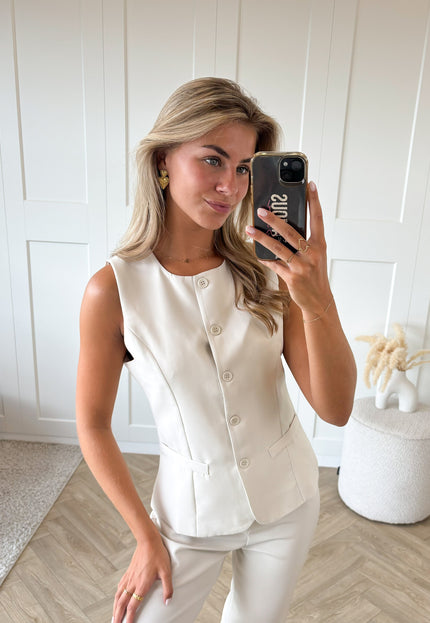 Famous Online Store Gilet Layla beige