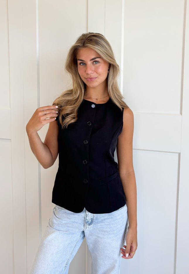 Famous Online Store Gilet Layla zwart