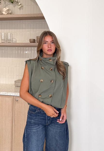 Famous Online Store Gilet Mae kaki