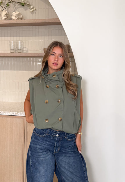 Famous Online Store Gilet Mae kaki