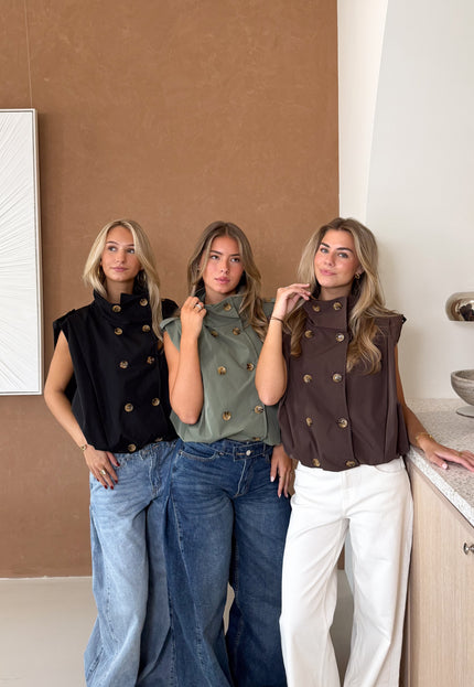 Famous Online Store Gilet Mae kaki