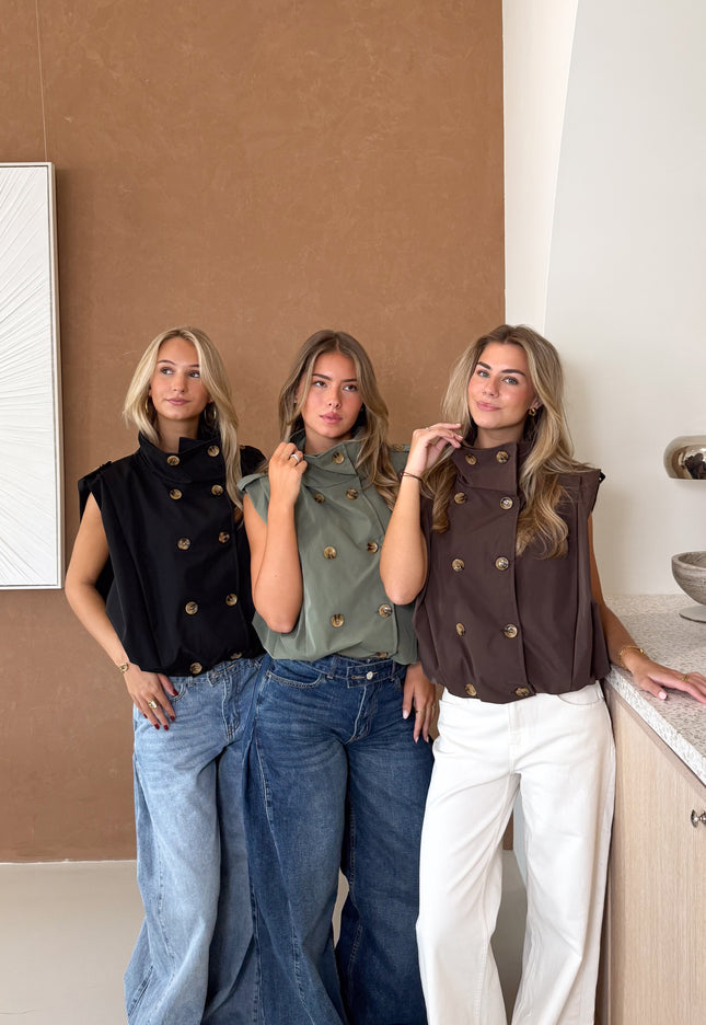 Famous Online Store Gilet Mae kaki