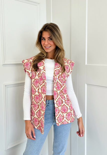 Famous Online Store Gilet Mae roze