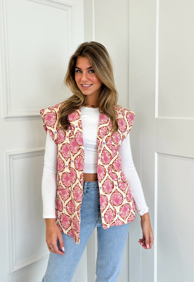 Famous Online Store Gilet Mae roze