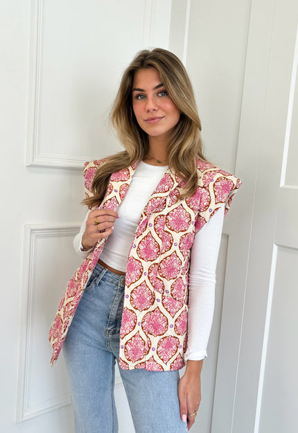 Famous Online Store Gilet Mae roze