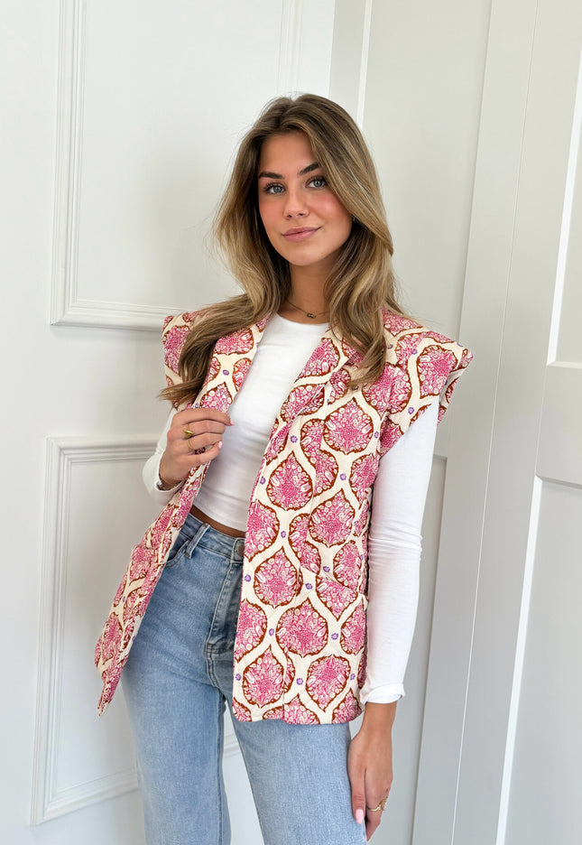 Famous Online Store Gilet Mae roze