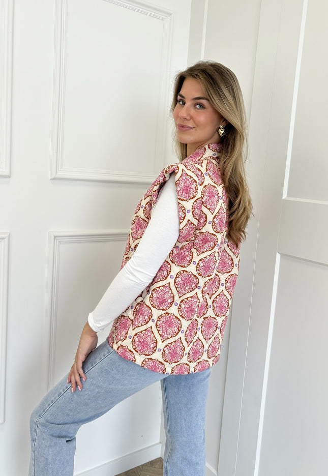 Famous Online Store Gilet Mae roze