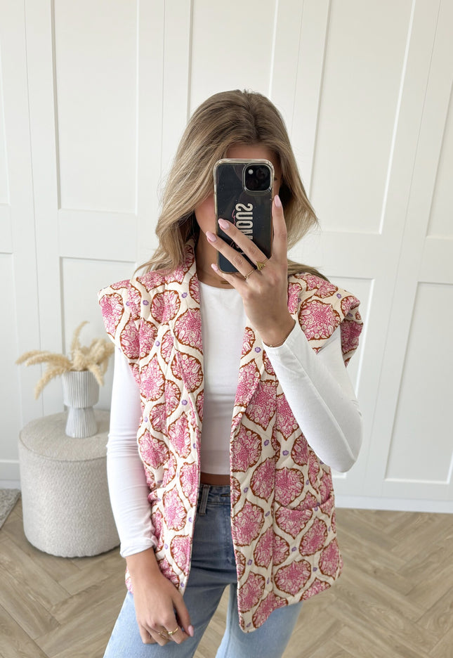Famous Online Store Gilet Mae roze