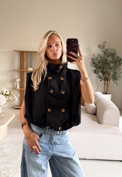Famous Online Store Gilet Mae zwart