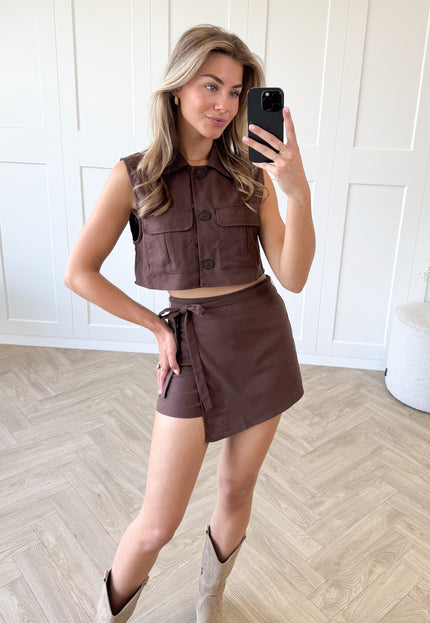 Famous Online Store Gilet Sofie bruin