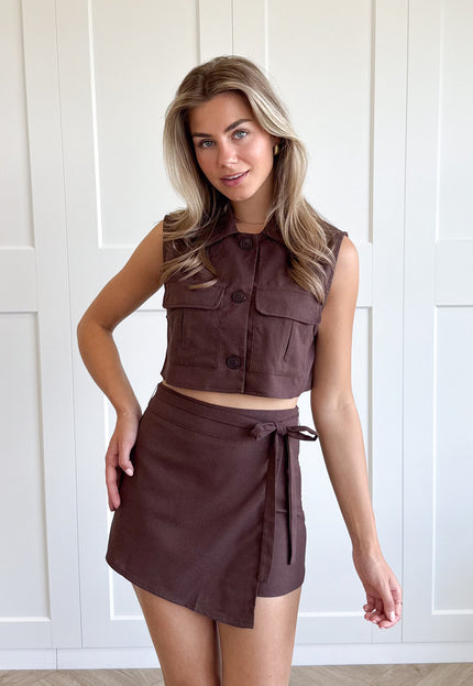 Famous Online Store Gilet Sofie bruin