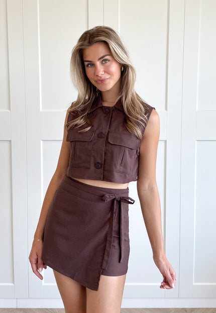 Famous Online Store Gilet Sofie bruin