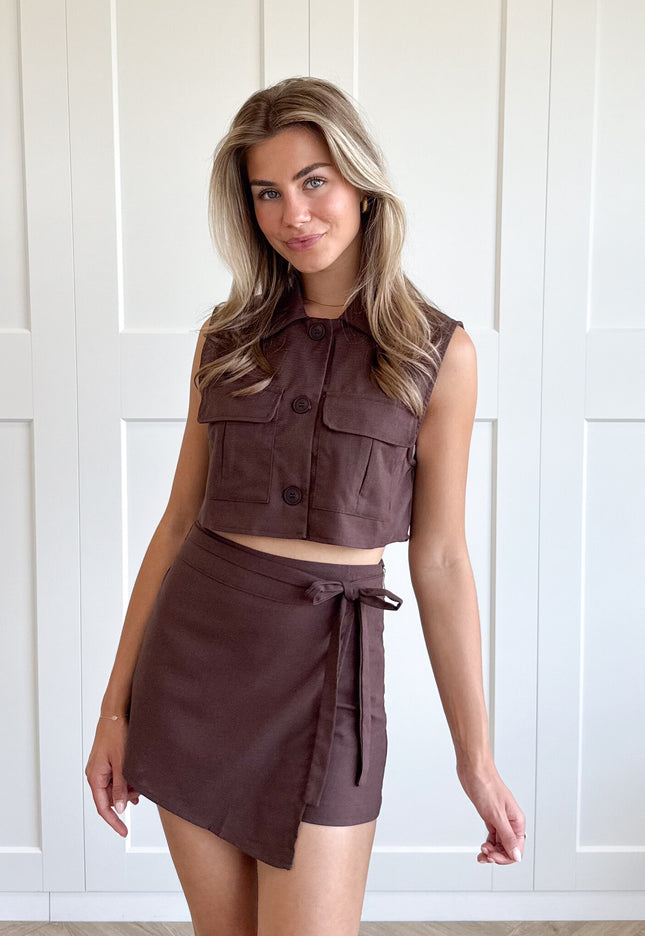 Famous Online Store Gilet Sofie bruin