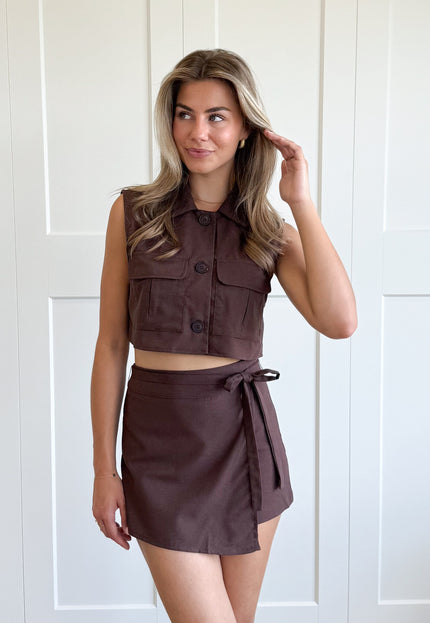 Famous Online Store Gilet Sofie bruin